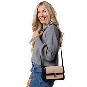 Jules Kae Mia Crossbody Bag - Cream and Black